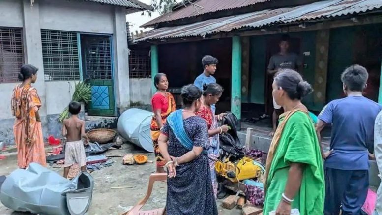 A Hindu house was attacked in Thakurgaon, Bangladesh